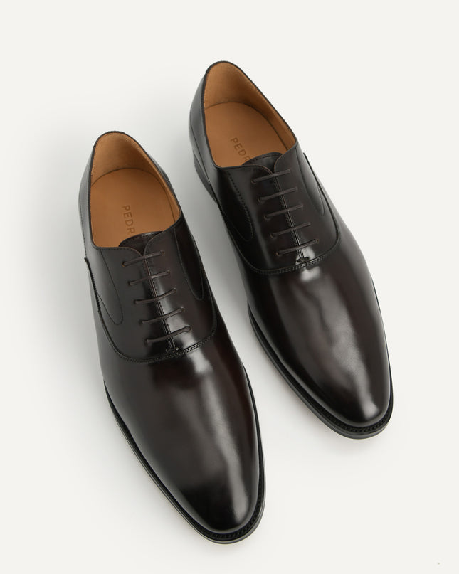 Leather Pointed Round Toe Oxfords