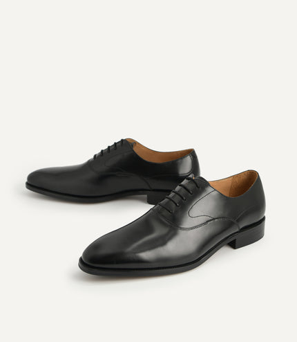 Leather Pointed Round Toe Oxfords