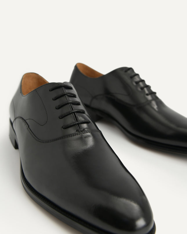 Leather Pointed Round Toe Oxfords