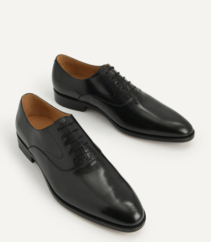 Leather Pointed Round Toe Oxfords