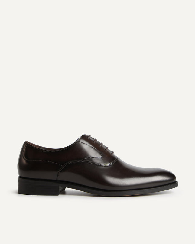 Leather Pointed Round Toe Oxfords