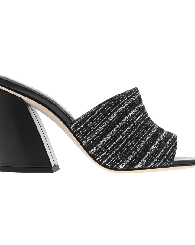 Woven Heeled Mules