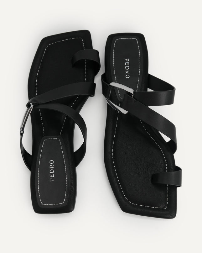 Square-Toe Toe Loop Sandals