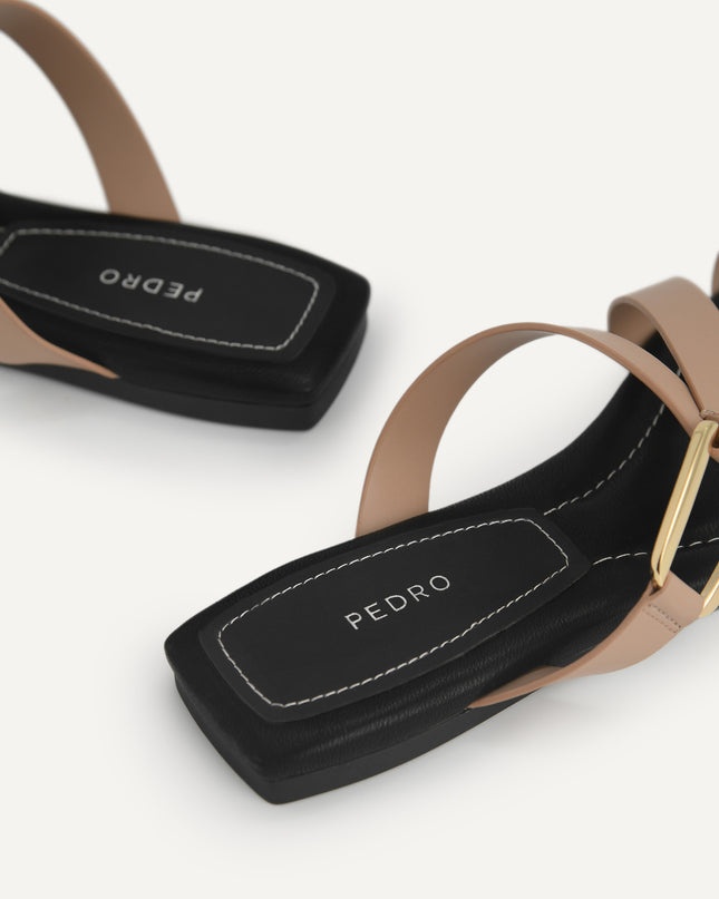 Square-Toe Toe Loop Sandals