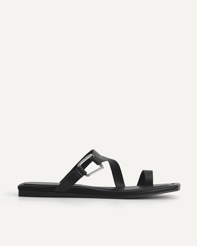 Square-Toe Toe Loop Sandals