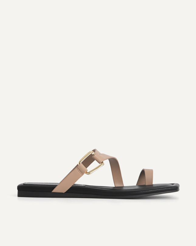 Square-Toe Toe Loop Sandals
