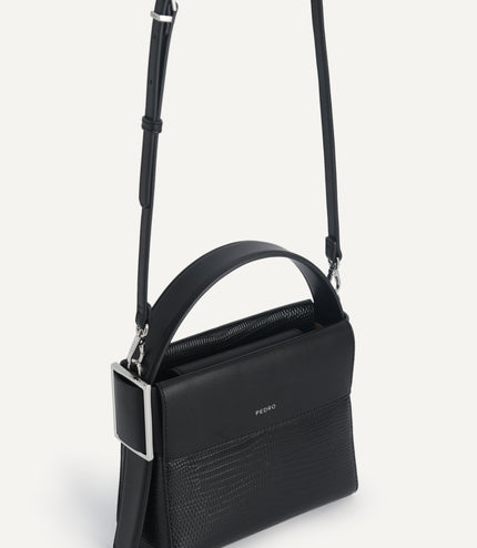 Lizard-Effect Leather Mini Bag