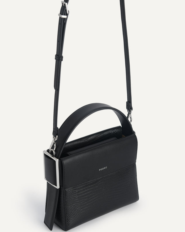 Lizard-Effect Leather Mini Bag