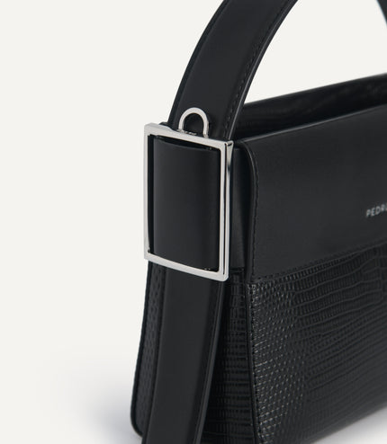 Lizard-Effect Leather Mini Bag
