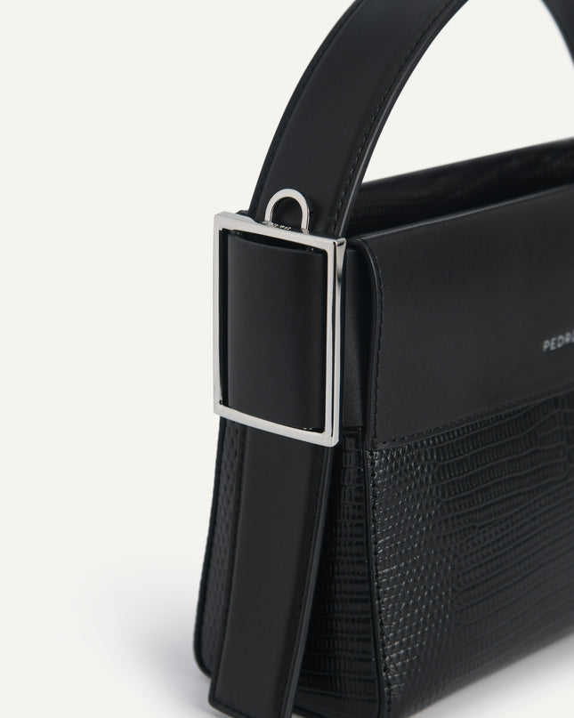 Lizard-Effect Leather Mini Bag