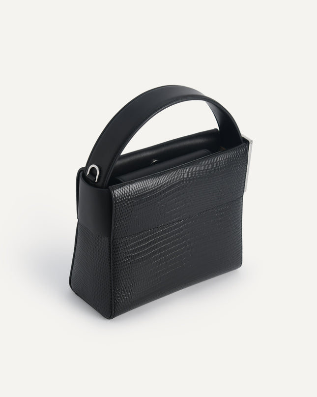 Lizard-Effect Leather Mini Bag