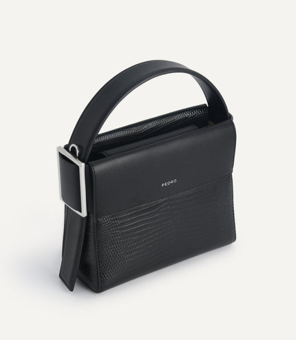Lizard-Effect Leather Mini Bag
