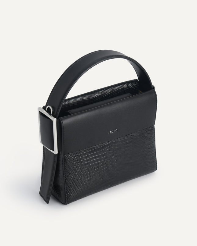 Lizard-Effect Leather Mini Bag