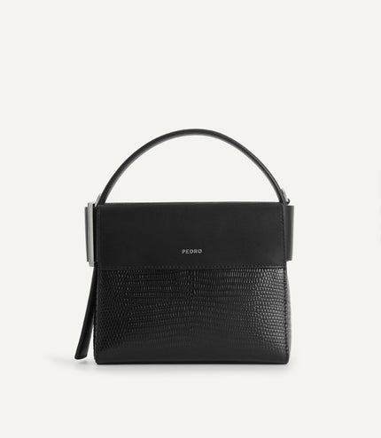 Lizard-Effect Leather Mini Bag