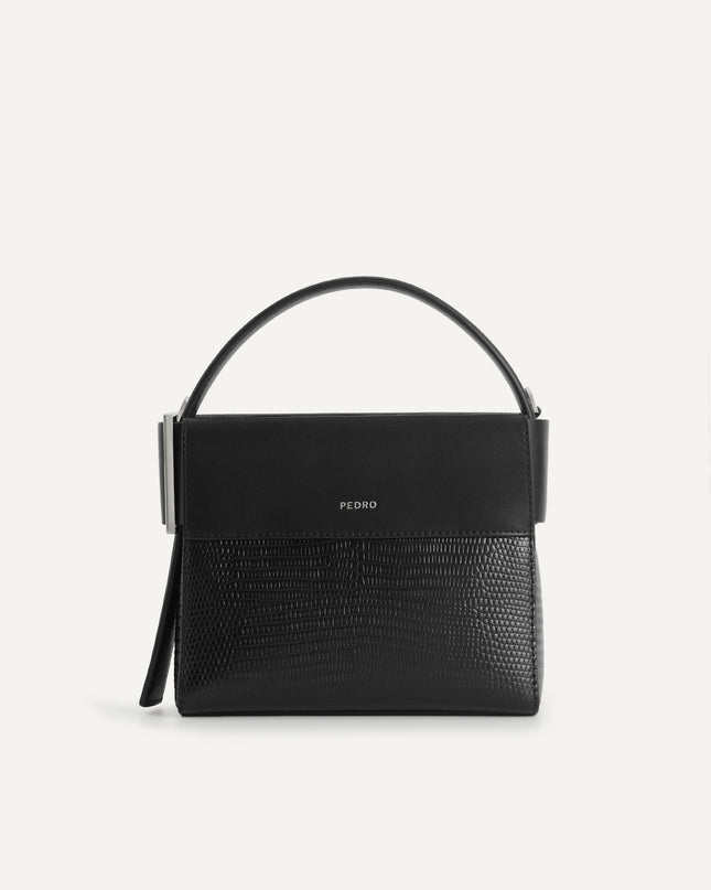 Lizard-Effect Leather Mini Bag