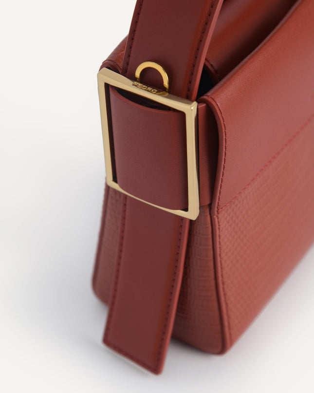 Lizard-Effect Leather Mini Bag