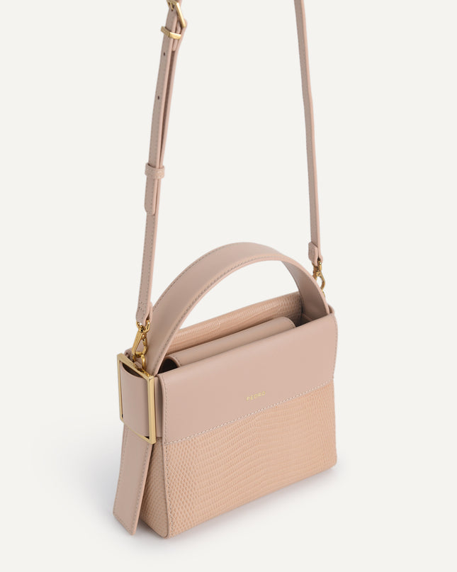 Lizard-Effect Leather Mini Bag