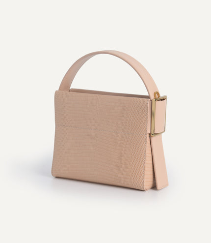 Lizard-Effect Leather Mini Bag
