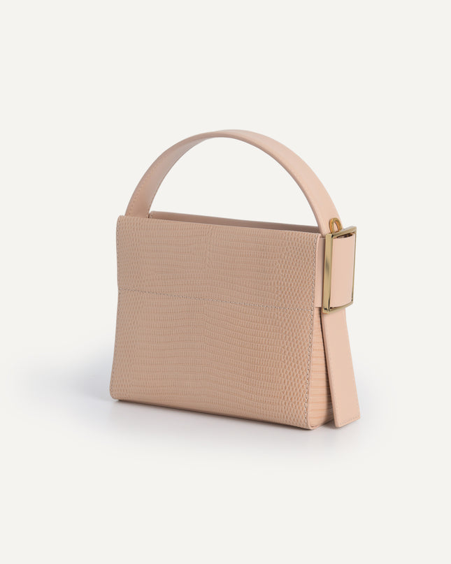 Lizard-Effect Leather Mini Bag