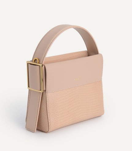 Lizard-Effect Leather Mini Bag