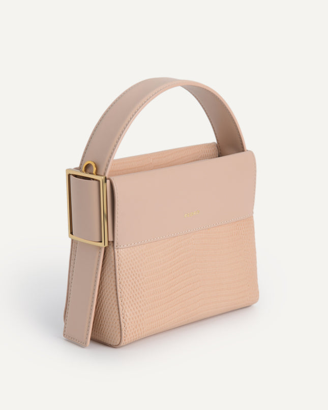 Lizard-Effect Leather Mini Bag