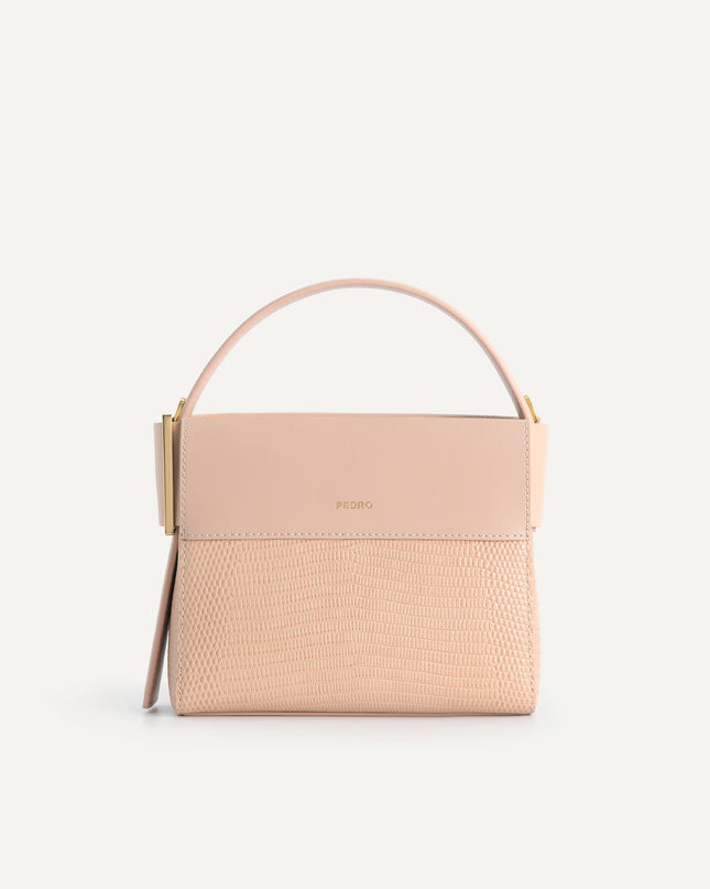 Lizard-Effect Leather Mini Bag