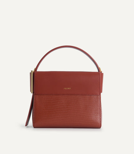 Lizard-Effect Leather Mini Bag