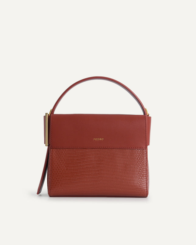 Lizard-Effect Leather Mini Bag