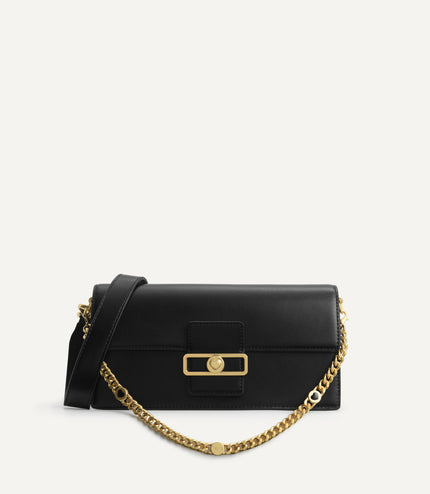 Shoulder Bag with Heart Clasp