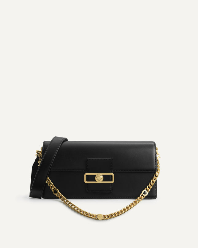 Shoulder Bag with Heart Clasp