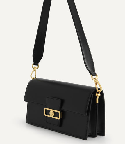 Shoulder Bag with Heart Clasp