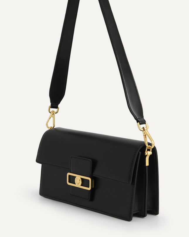 Shoulder Bag with Heart Clasp