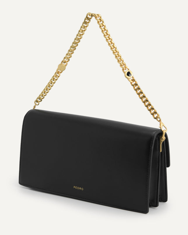 Shoulder Bag with Heart Clasp
