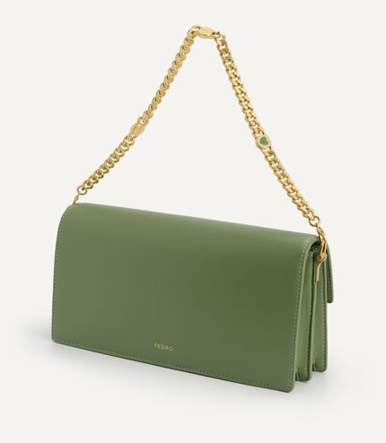 Shoulder Bag with Heart Clasp