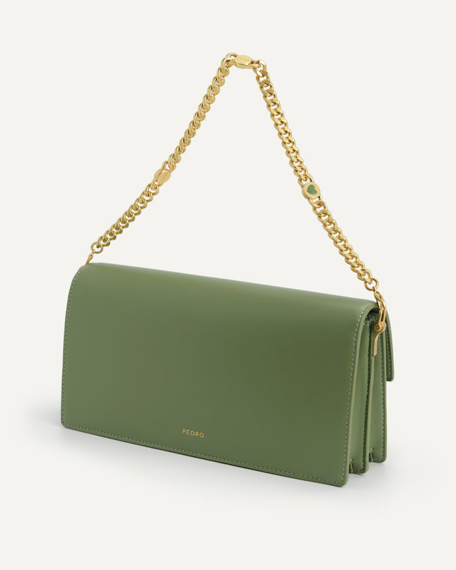 Shoulder Bag with Heart Clasp