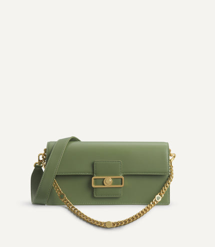 Shoulder Bag with Heart Clasp