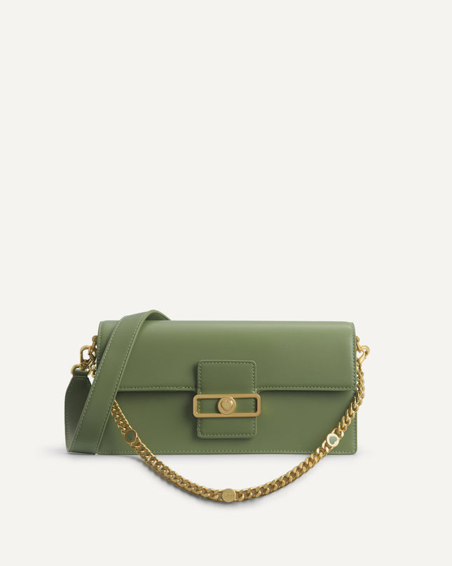Shoulder Bag with Heart Clasp