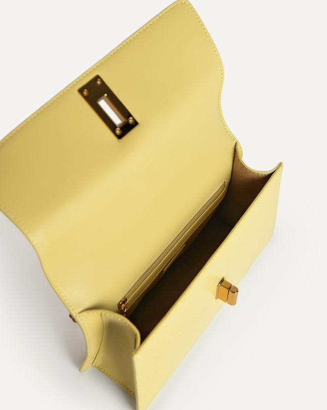 Lizard-Effect Leather Shoulder Bag
