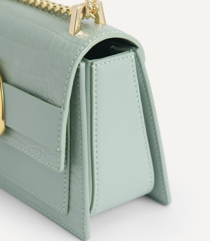 Snake-Effect Shoulder Bag