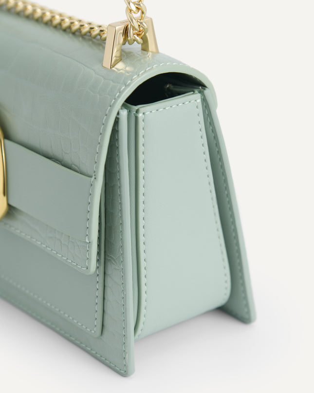 Snake-Effect Shoulder Bag