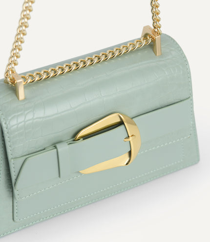 Snake-Effect Shoulder Bag