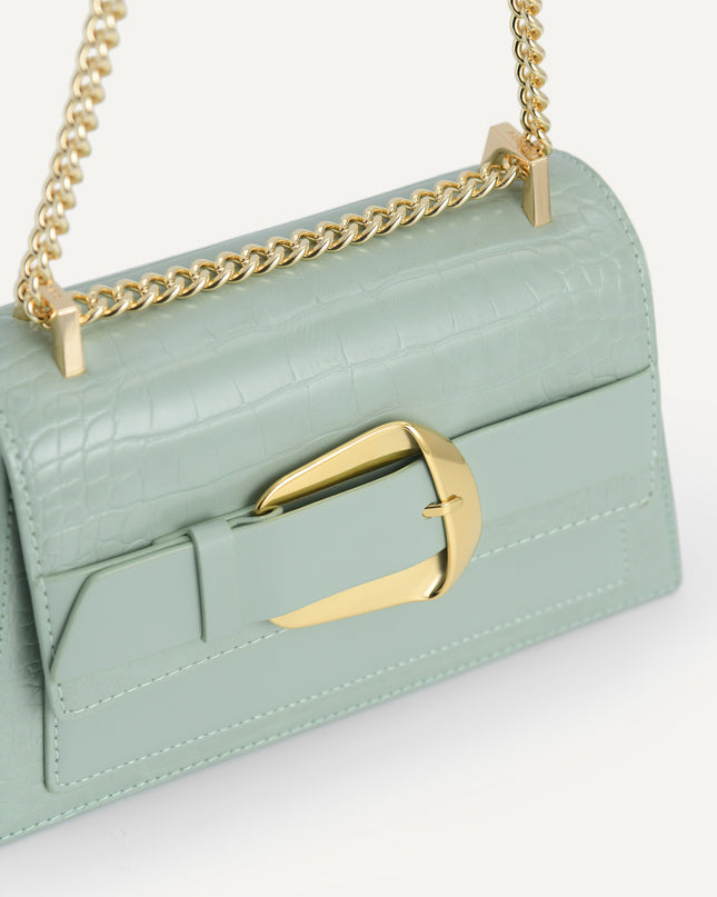 Snake-Effect Shoulder Bag