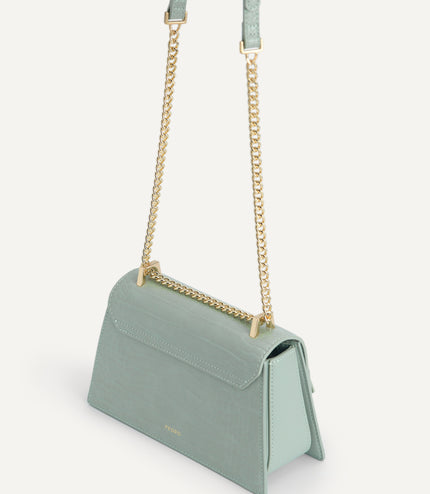 Snake-Effect Shoulder Bag