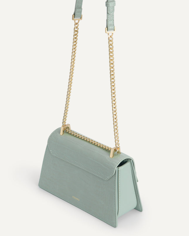 Snake-Effect Shoulder Bag