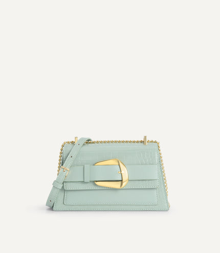 Snake-Effect Shoulder Bag