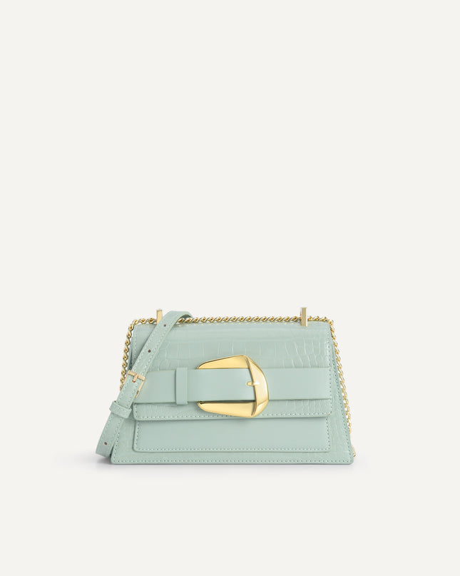 Snake-Effect Shoulder Bag