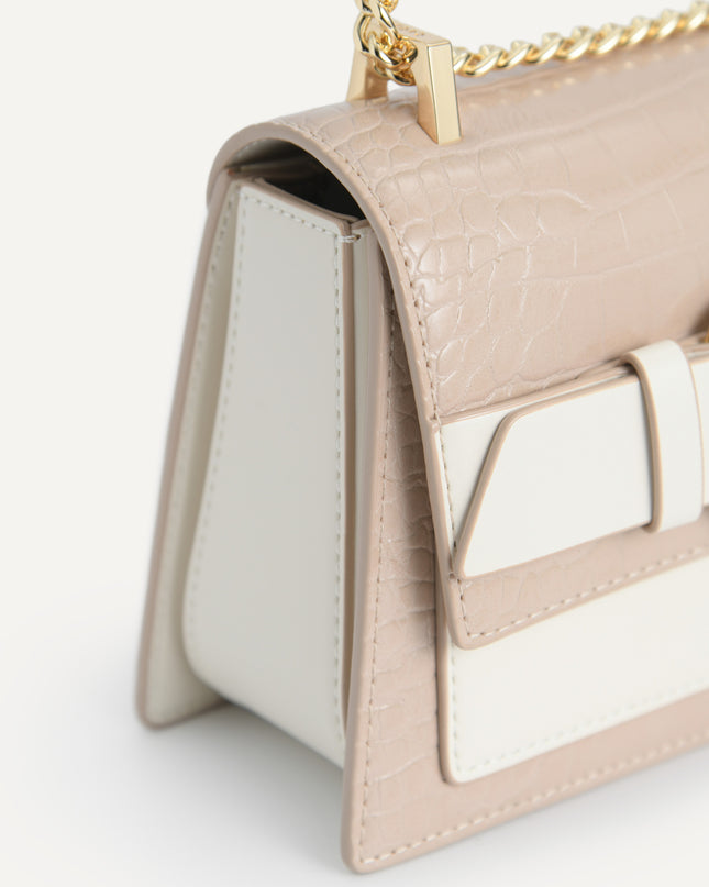 Snake-Effect Shoulder Bag