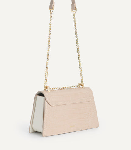 Snake-Effect Shoulder Bag