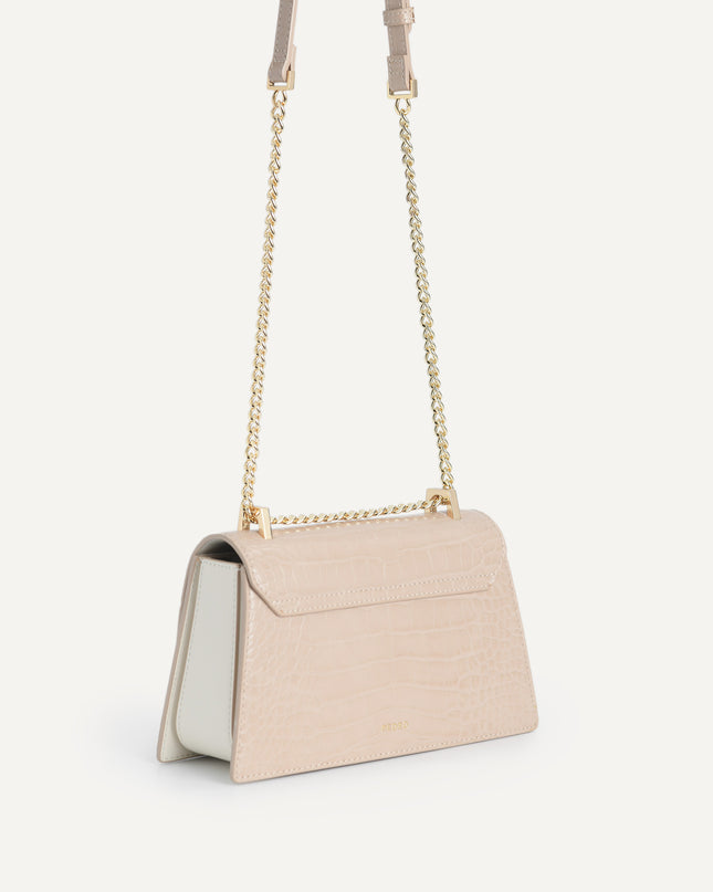 Snake-Effect Shoulder Bag