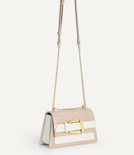 Snake-Effect Shoulder Bag